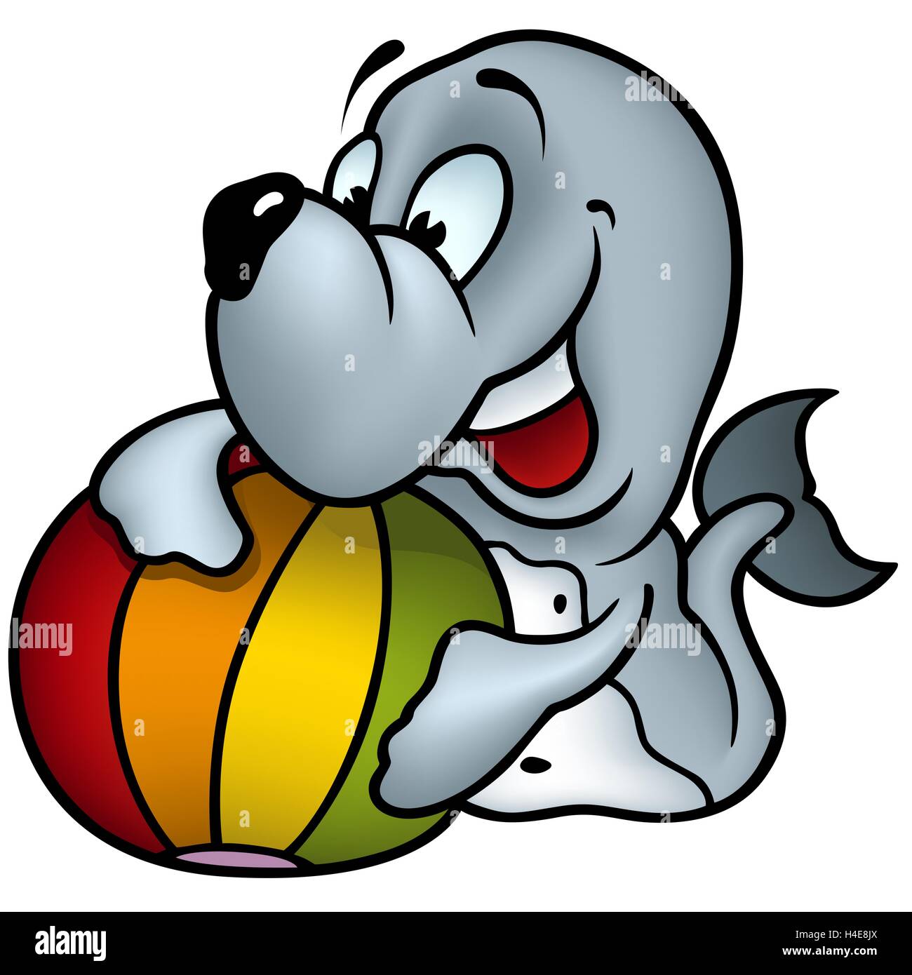 Seal And Beach Ball Stock Vector