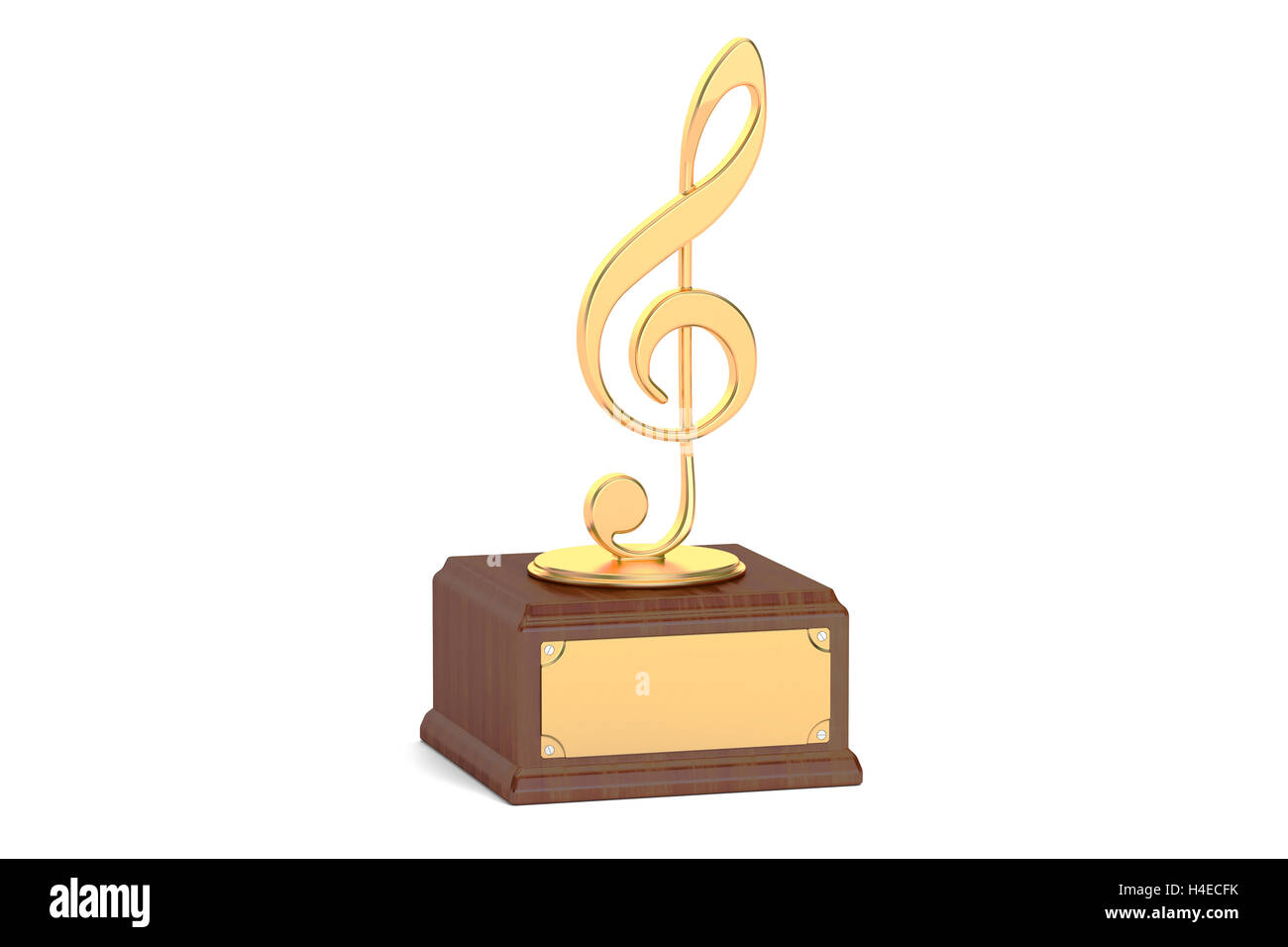 Music award concept. 3D rendering isolated on white background Stock
