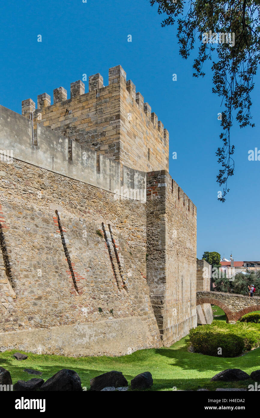 Exterior of São Jorge Castle, Lisbon, Portugal Stock Photo - Alamy
