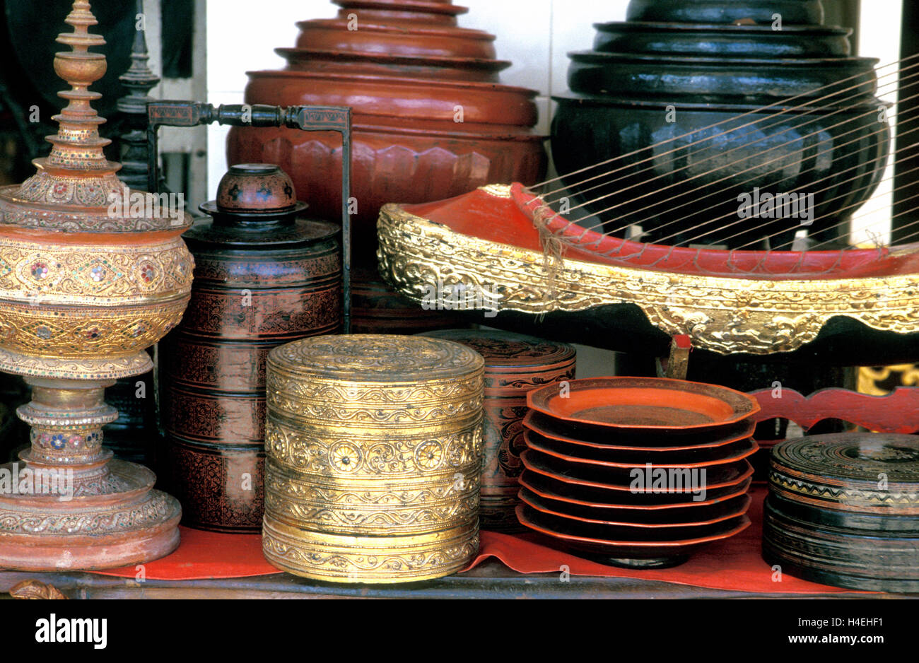 antiques in russian market, phnom penh, cambodia Stock Photo