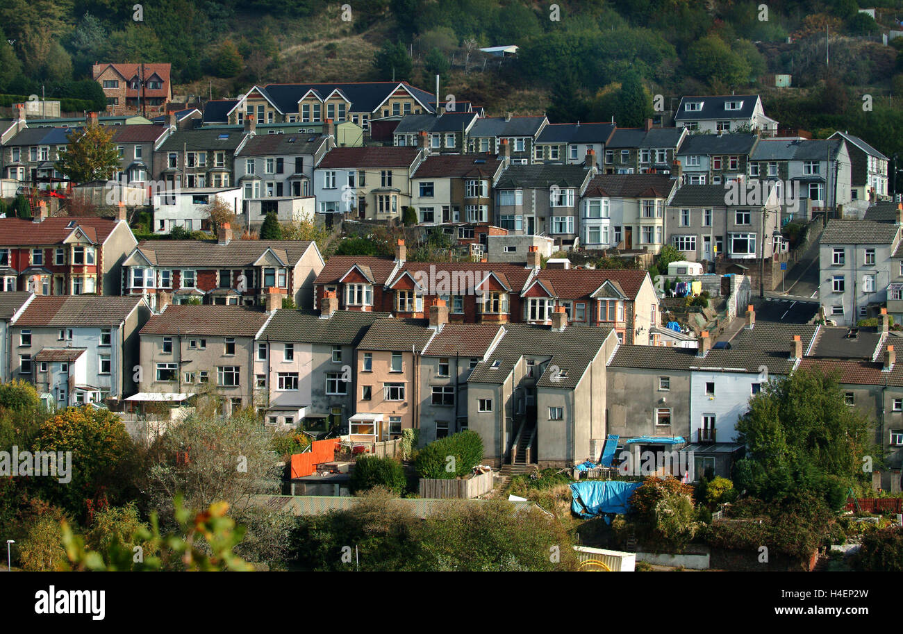 Abertillery in Ebbw Fach Valley in Blaenau Gwent,South Wales,UK a