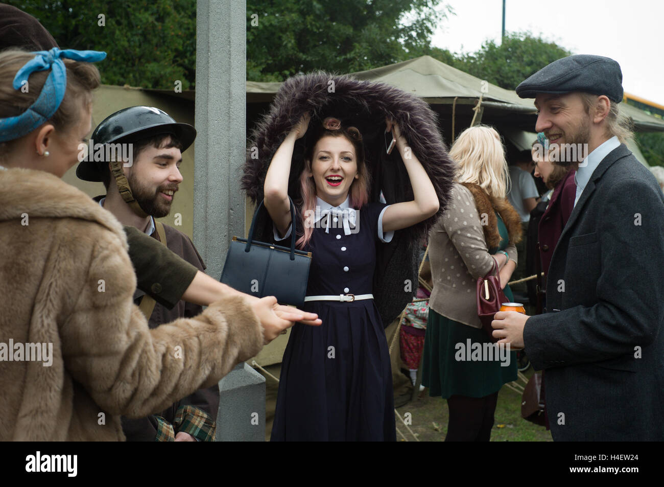 Forties weekend festival at Sheringham on the North Norfolk coast, England. Stock Photo