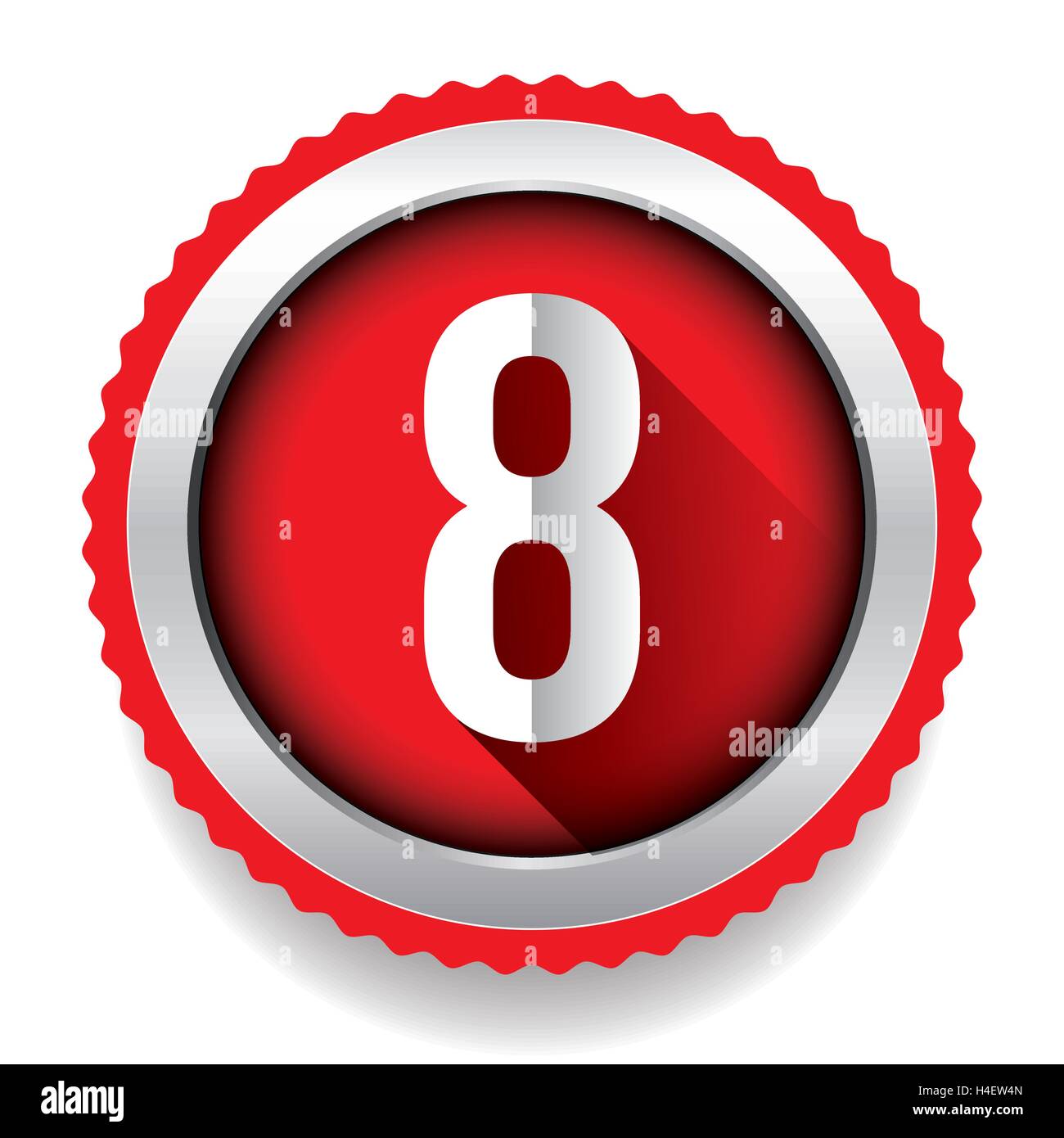 Number Eight badge vector Stock Vector Image & Art Alamy