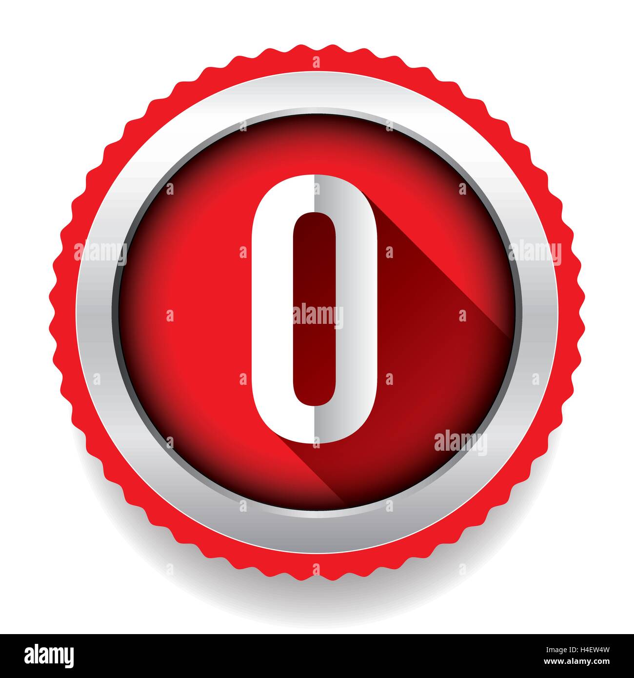Number Zero badge vector Stock Vector Image & Art Alamy