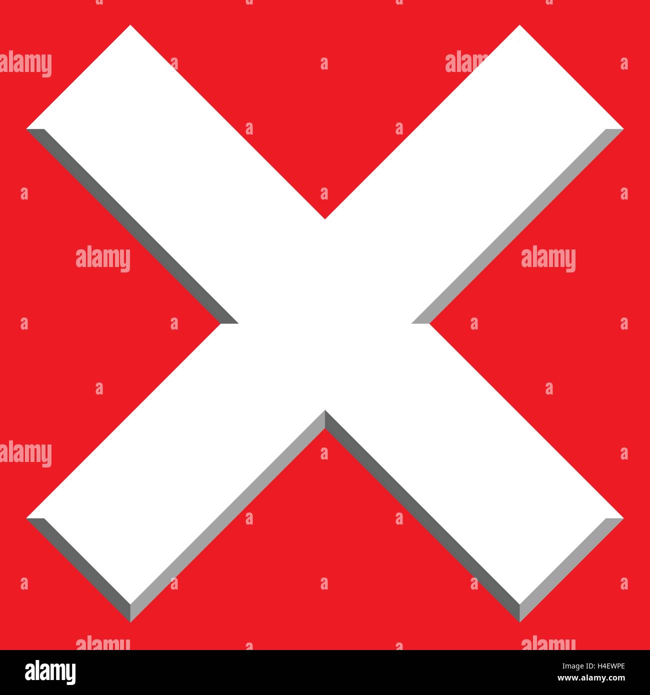 X letter, X shape with bevel effect. Prohibition, restriction, delete,  remove, forbid icon Stock Vector Image & Art - Alamy