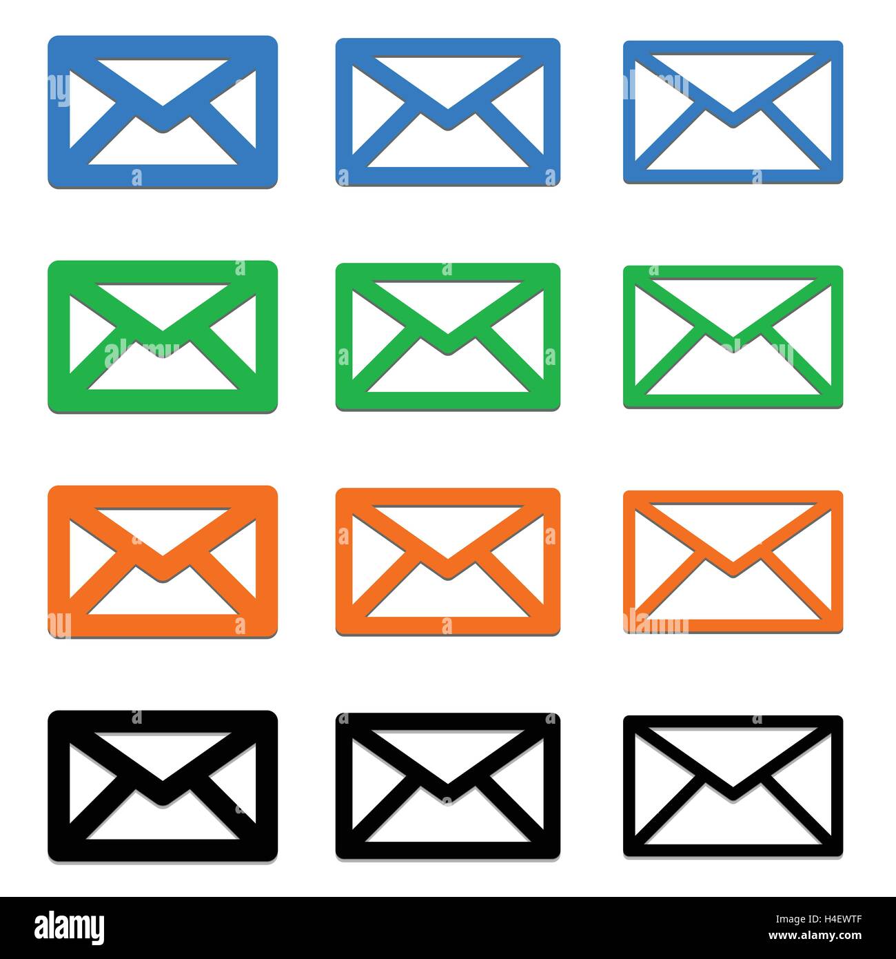 email, letter, envelope symbols. communication, contact, support icon ...