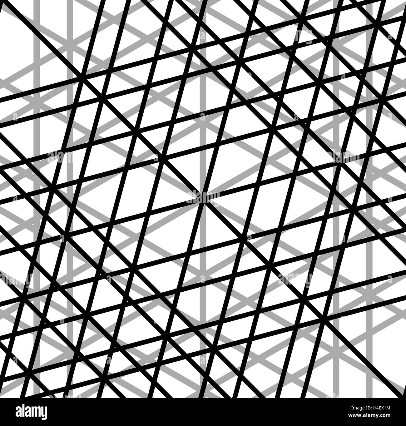 grid, mesh of irregular random lines. artistic geometric image, black ...