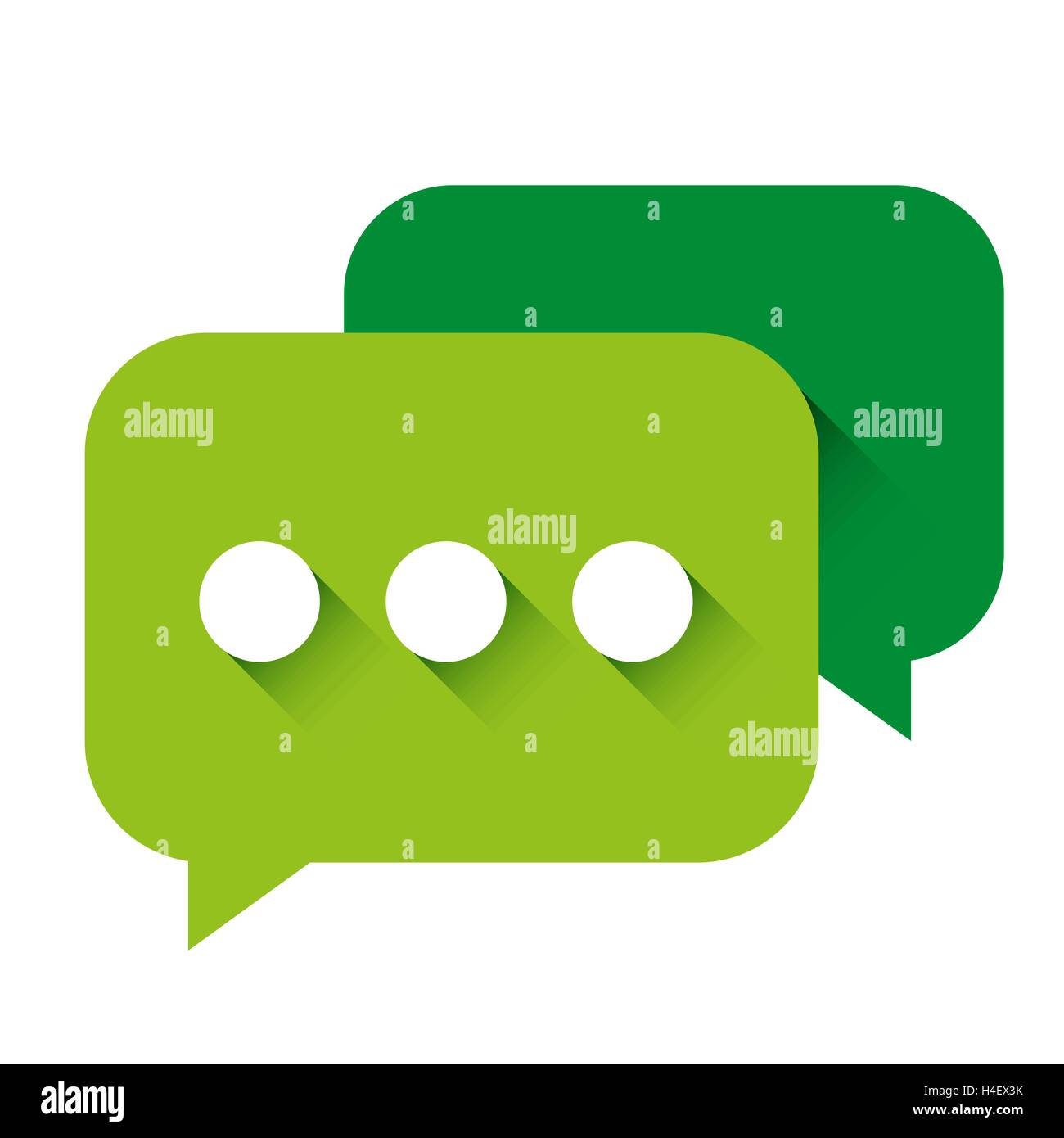 Chat Icon vector green Stock Vector Image & Art - Alamy