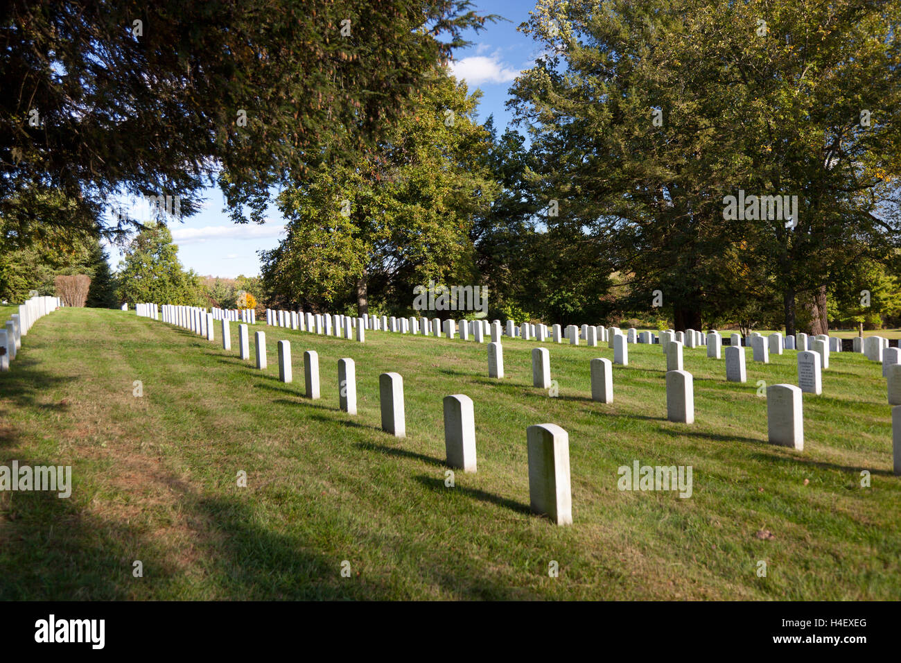 Graves at Gettysburg National Cemetery, Pennsylvania Stock Photo Alamy