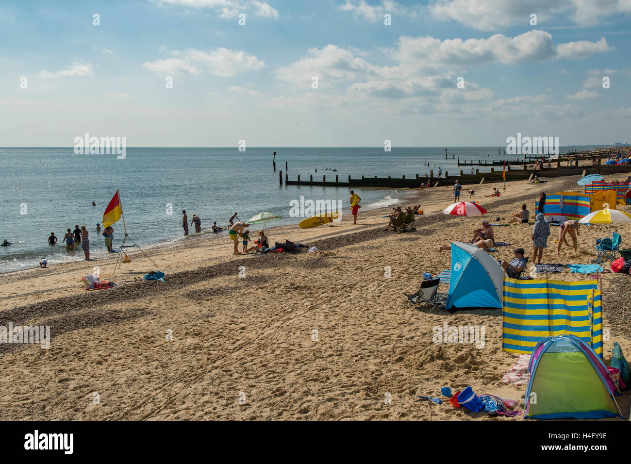 The Beach at Southwold, Suffolk, England Stock Photo