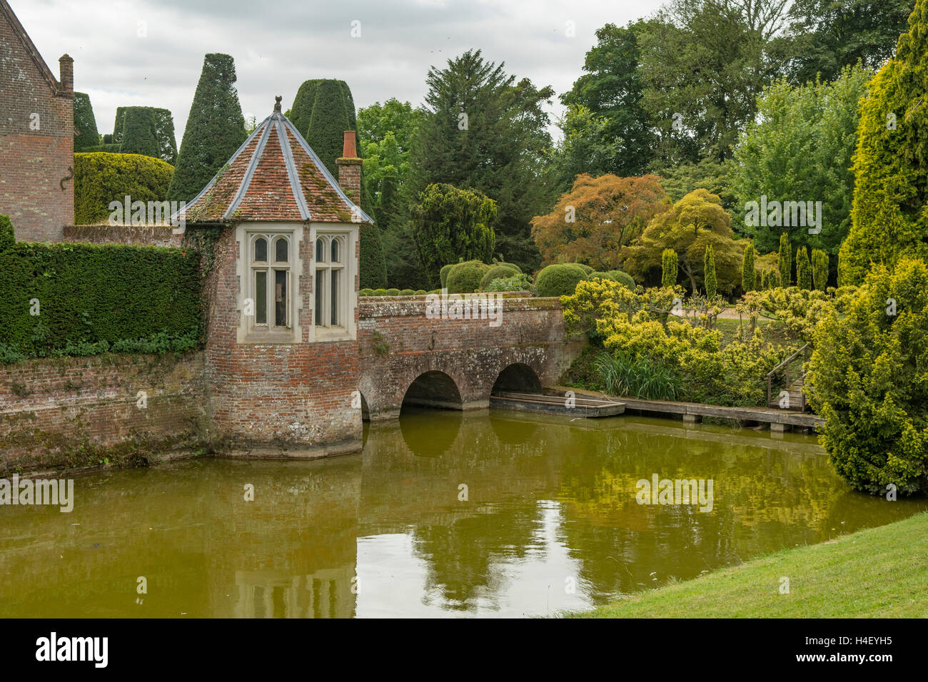 Moat and Kentwell Hall, Long Melford, Suffolk, England Stock Photo Alamy