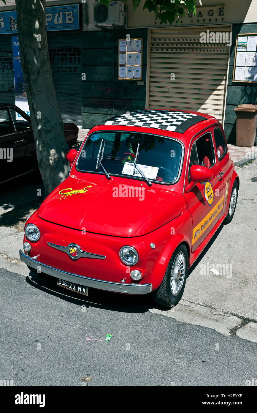 Fiat 500, racing colors Stock Photo