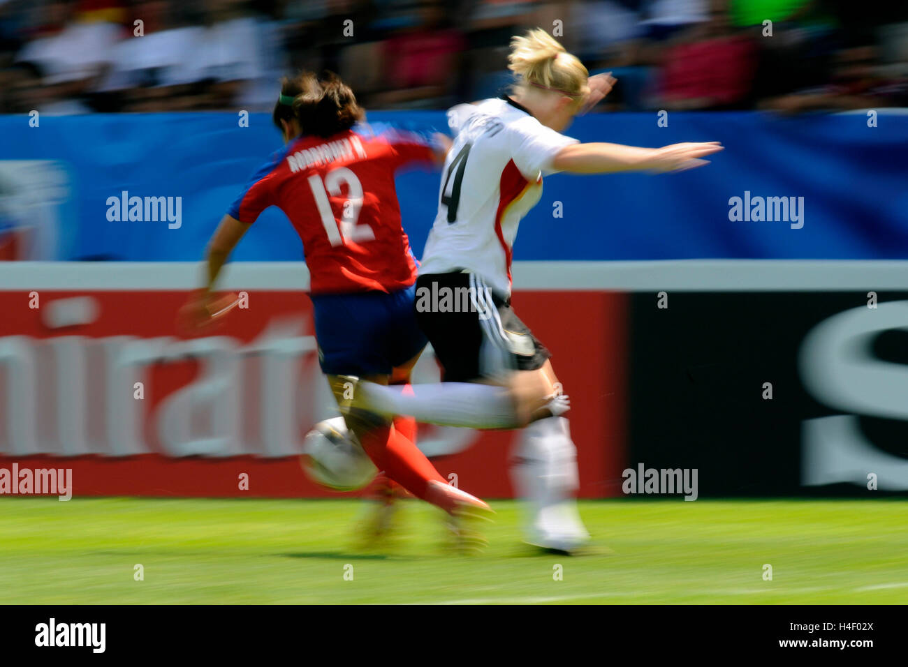 FIFA U-20 Women's World Cup 2010, Group A, Germany - Costa Rica 4:2 in the Ruhrstadion stadium, Bochum, North Rhine-Westphalia Stock Photo
