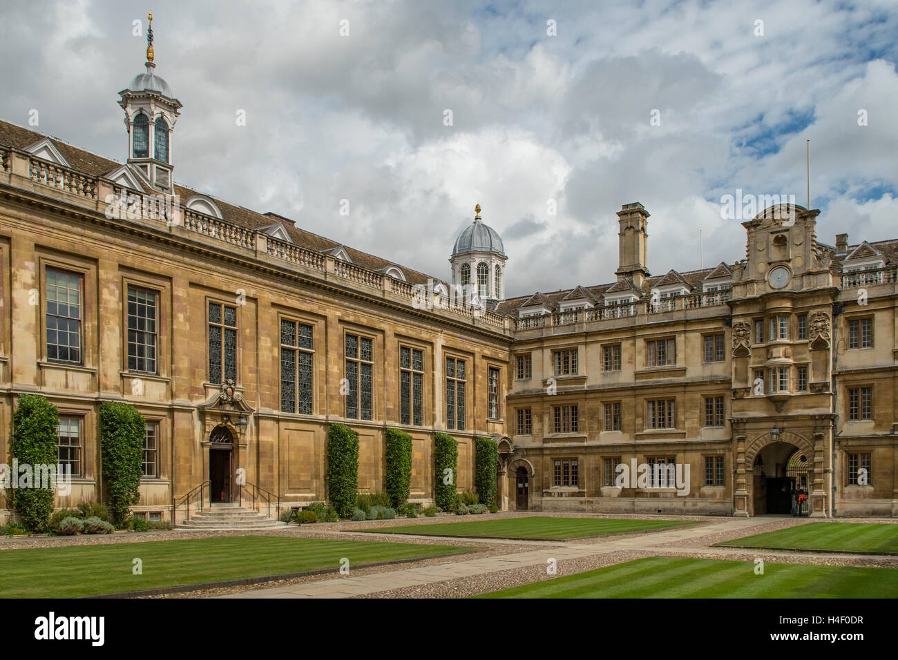 Court in Clare College, Cambridge, Cambridgeshire, England Stock Photo