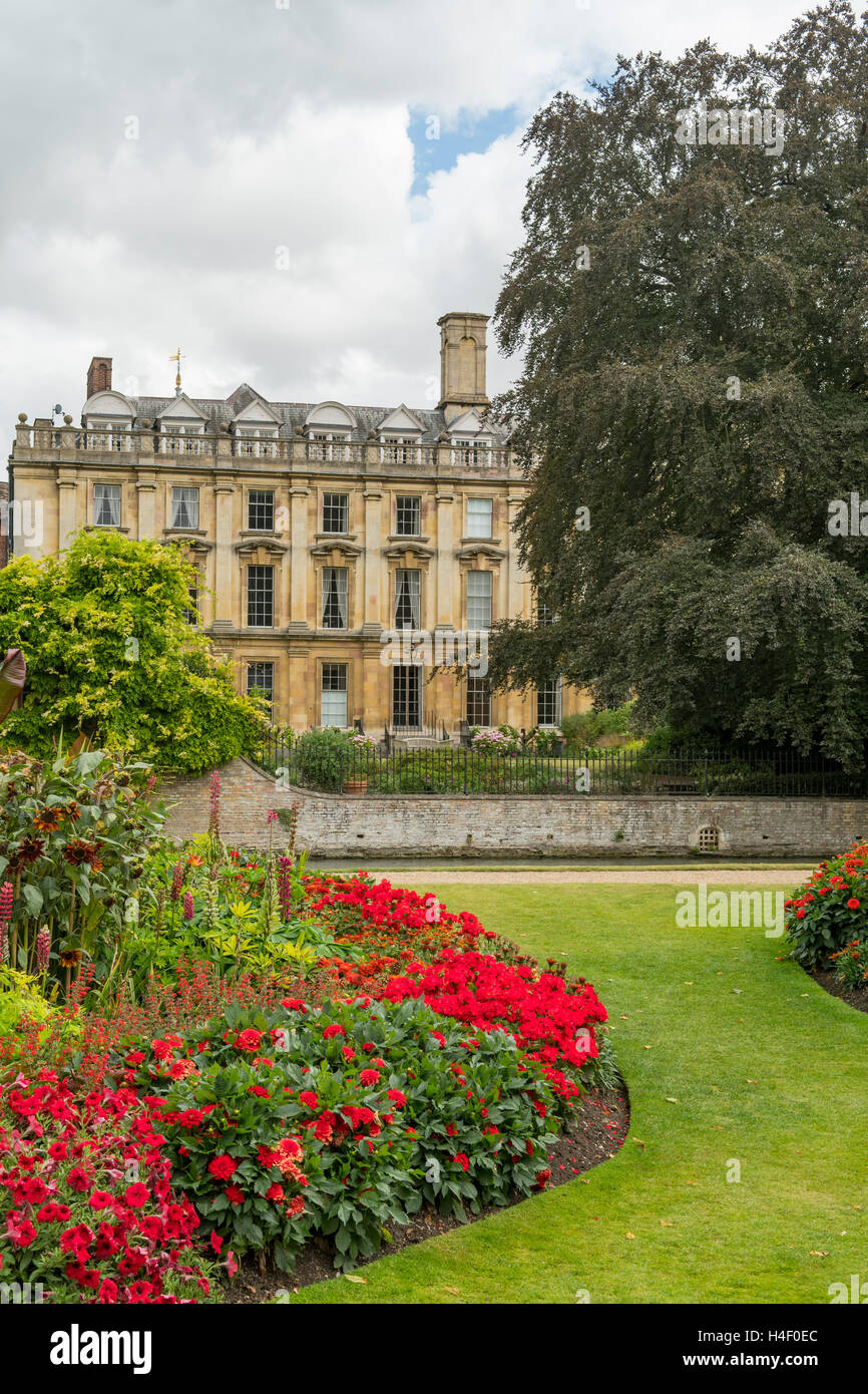 Clare College and Gardens, Cambridge, Cambridgeshire, England Stock Photo