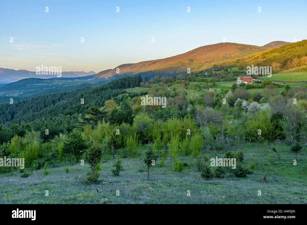 A village landscape from Turkey. Stock Photo