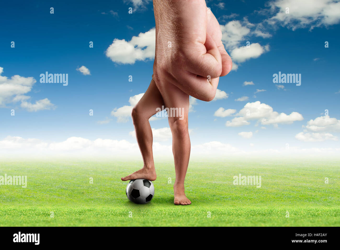 Male hand with a ball Stock Photo