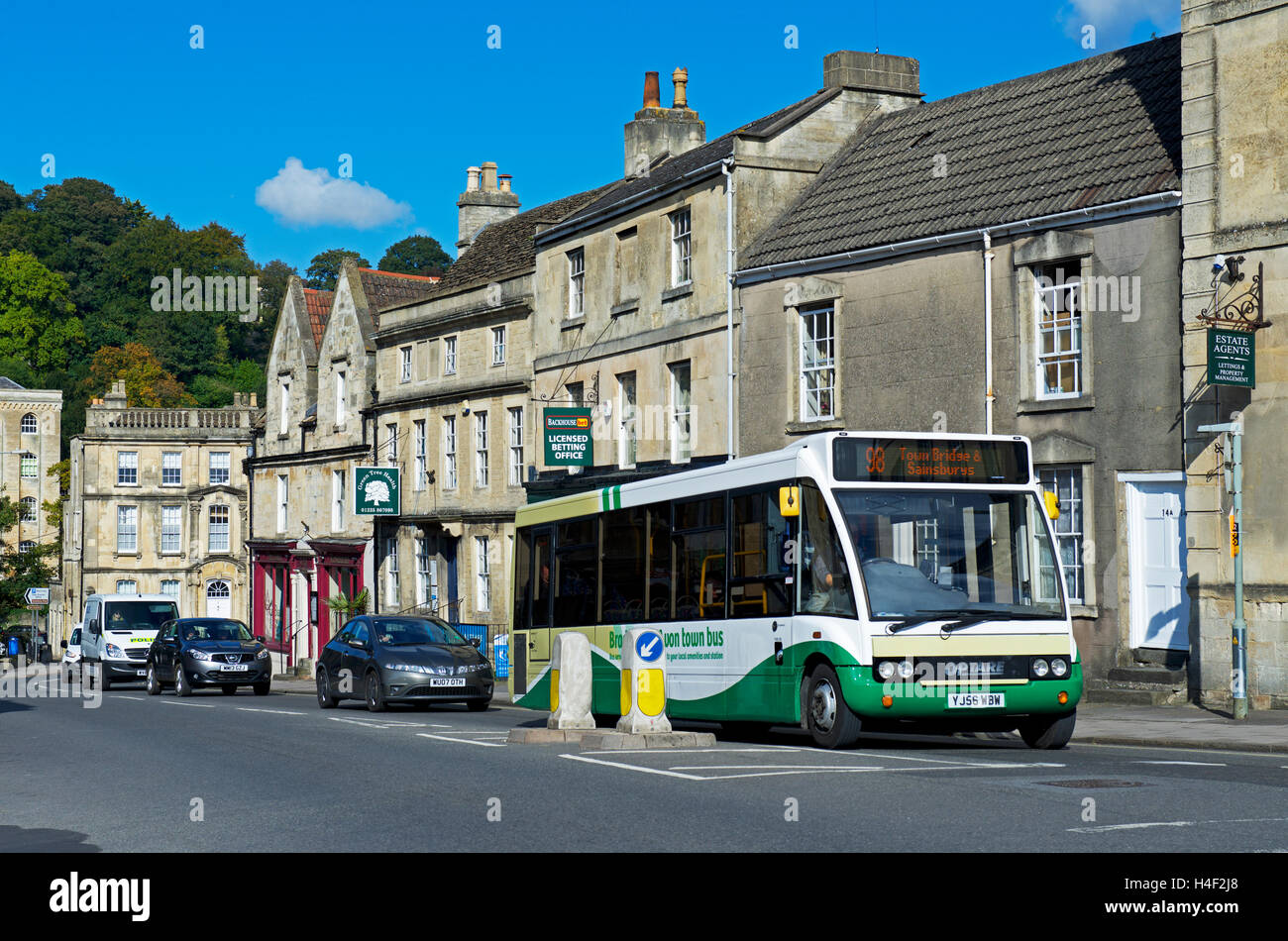 Bus in BradfordonAvon, Wiltshire, England UK Stock Photo Alamy