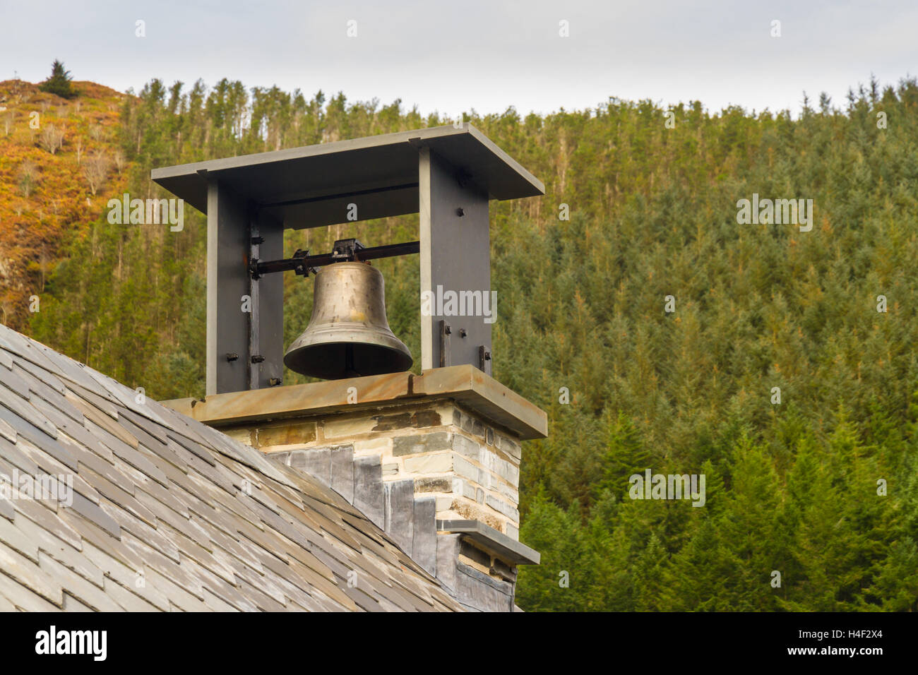 Small bell in tower Stock Photo