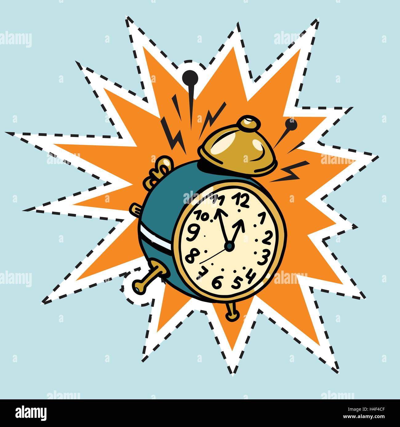 The alarm clock rings, time Stock Vector Image & Art Alamy