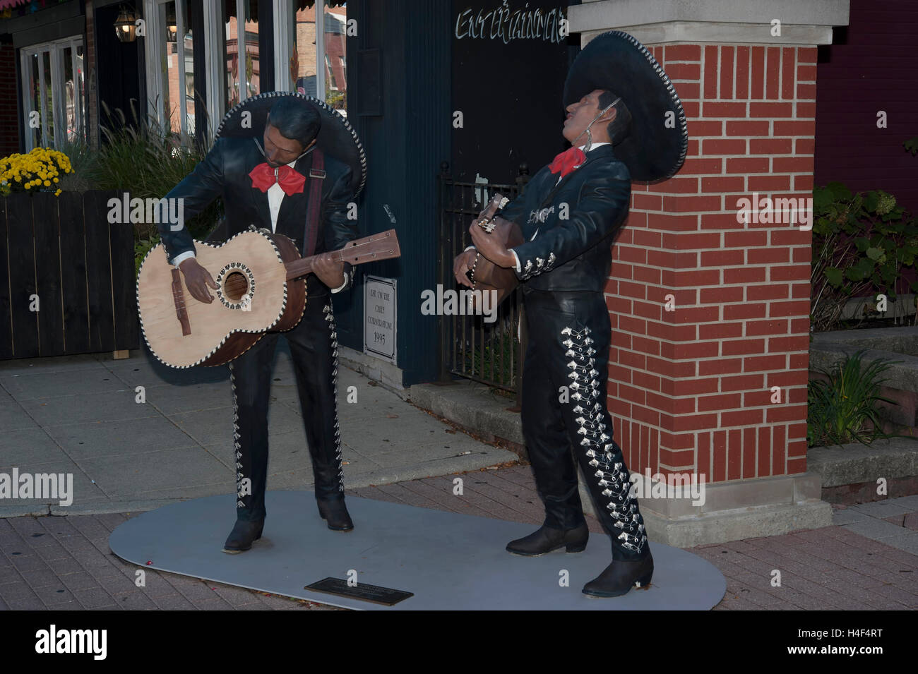 Seward Johnson bronze sculptures exhibited around the town of Crown
