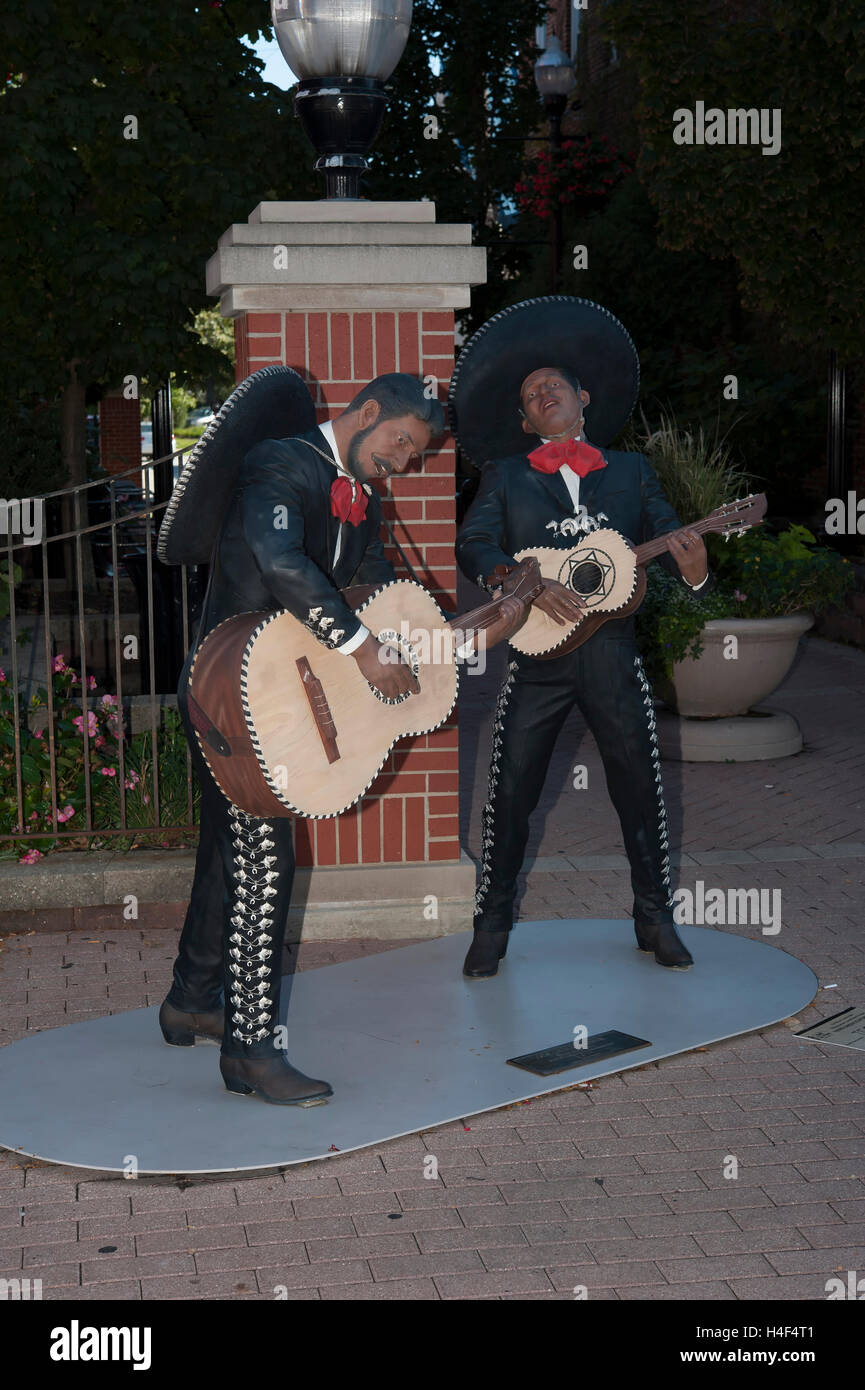 Seward Johnson bronze sculptures exhibited around the town of Crown