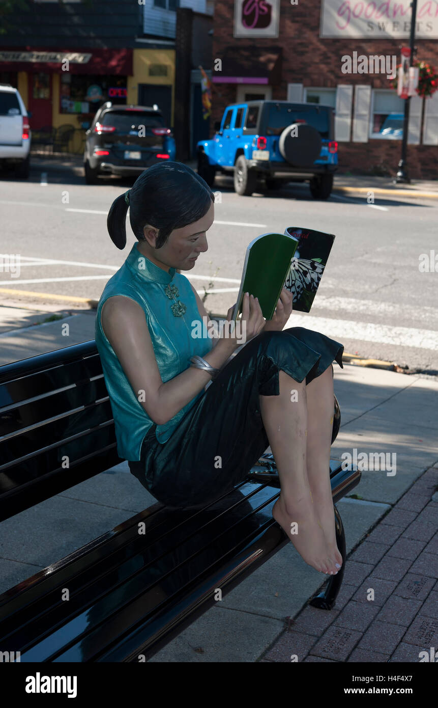 Seward Johnson bronze sculptures exhibited around the town of Crown