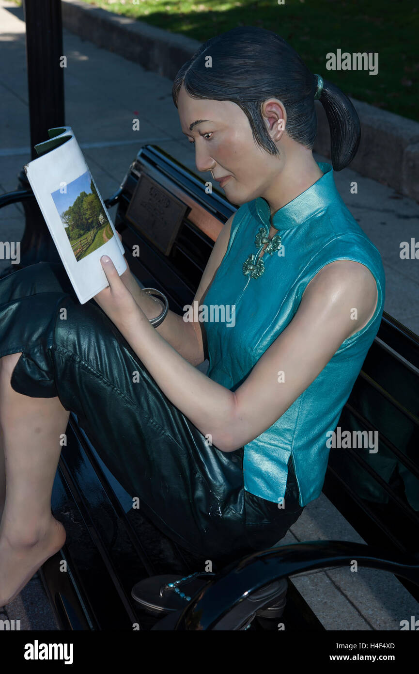 Seward Johnson bronze sculptures exhibited around the town of Crown