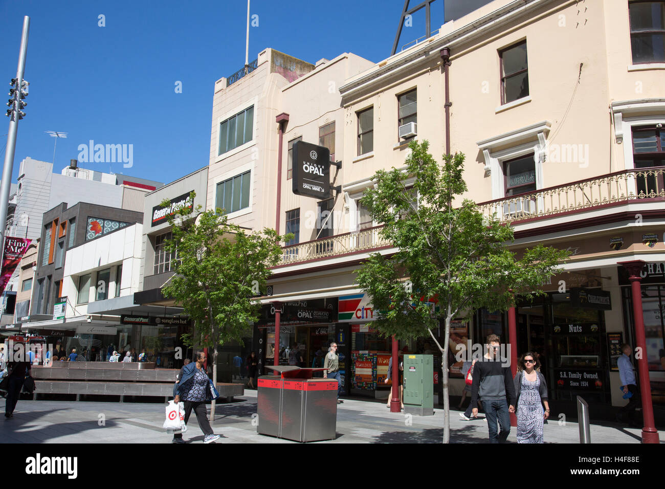 shops and stores in Rundle mall the main shopping precinct in Adelaide
