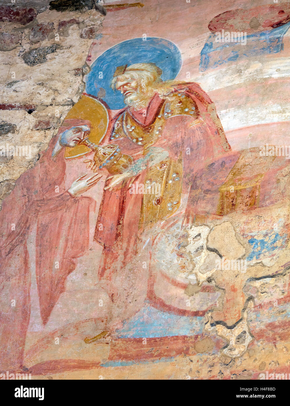 Fresco (8th century), Church of Santa Maria foris portas, Castelseprio,  Castel Seprio, Lombardy, Province of Varese, Italy Stock Photo - Alamy
