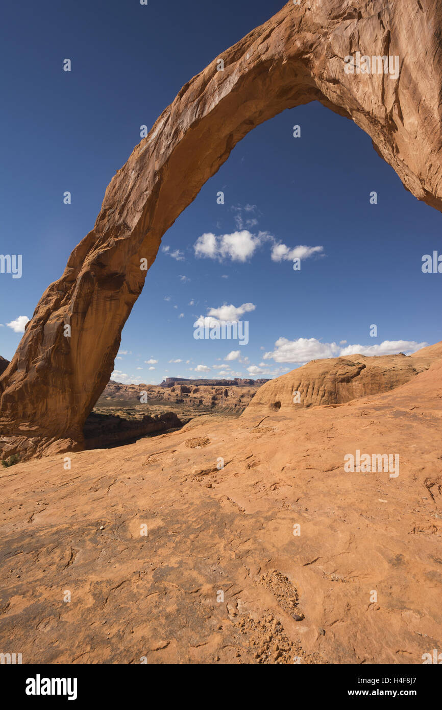 Utah, PotashLower Colorado River Scenic Byway, Corona Arch Stock Photo