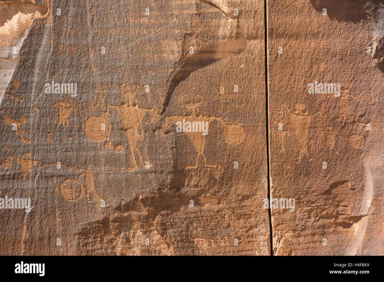 Utah, Potash-Lower Colorado River Scenic Byway, Potash petroglyphs Stock Photo