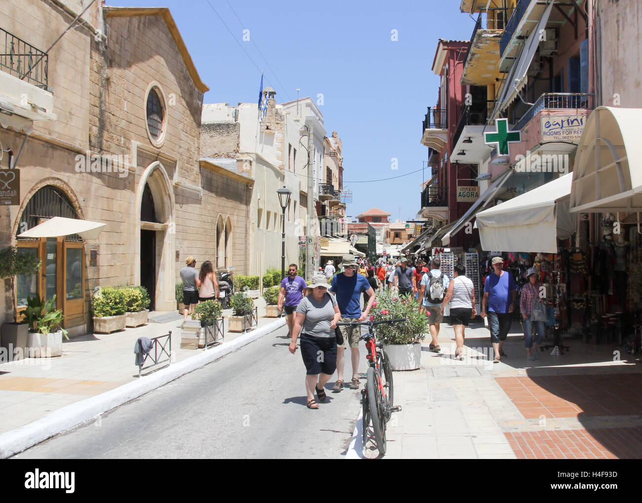 Shopping Street In Chania Crete High Resolution Stock Photography and