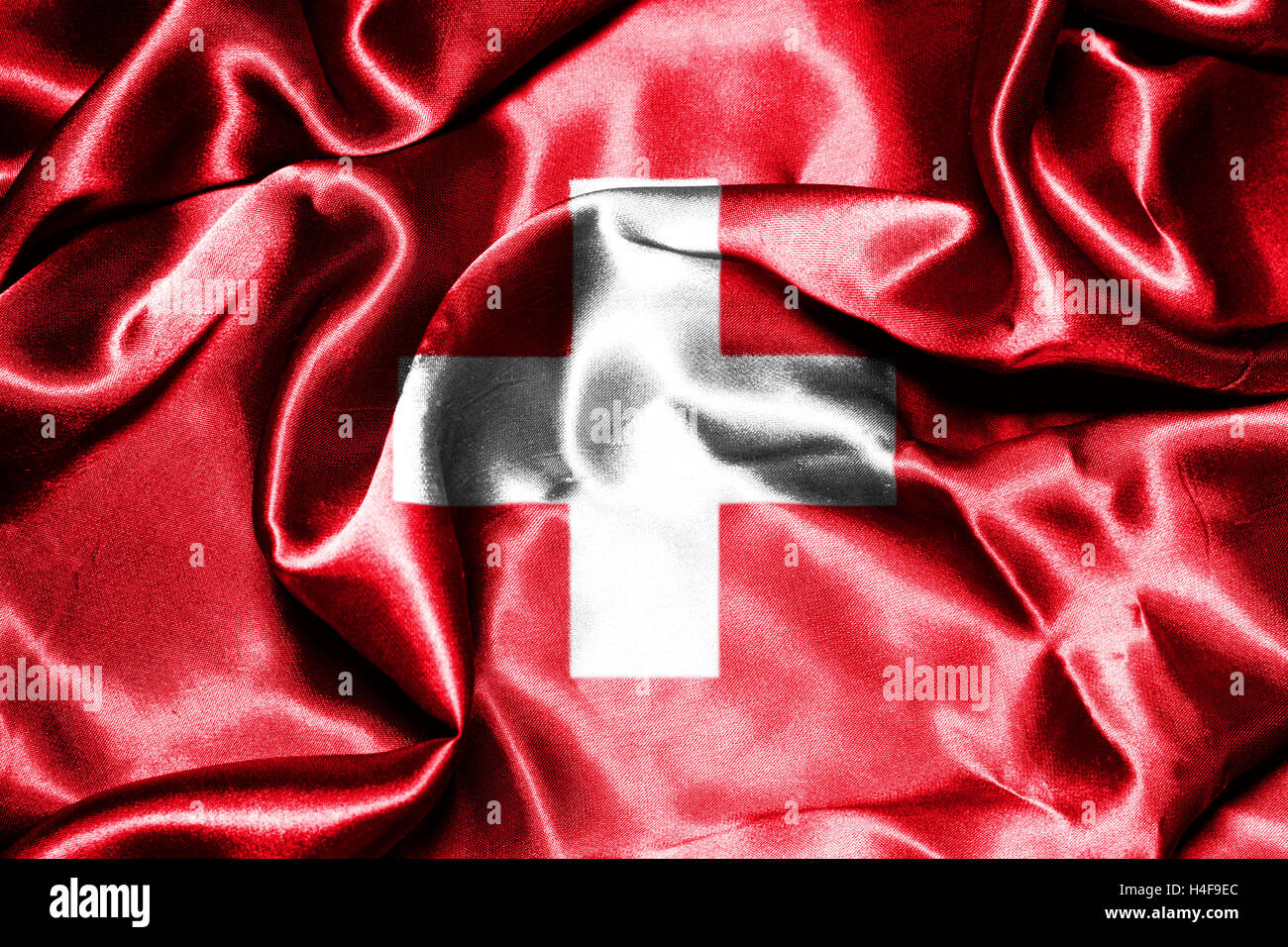 Switzerland National Flag Stock Photo