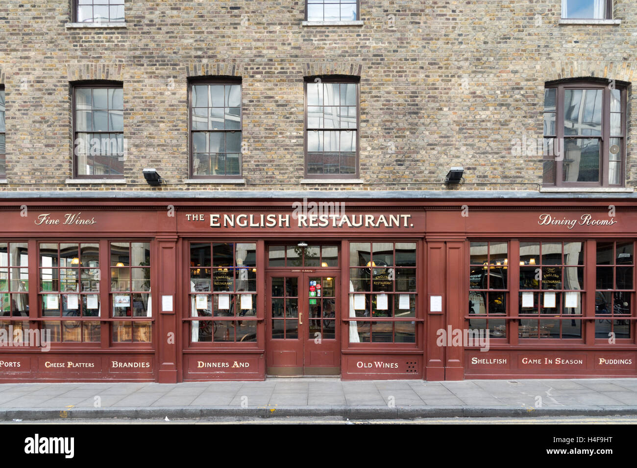 The English Restaurant, Brushfield Street, Spitalfields, London, England, UK Stock Photo