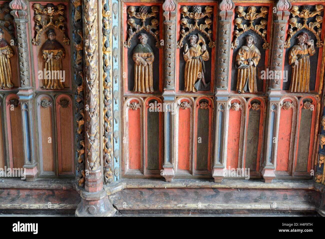 St Thomas Becket Rood Screen Bridford Church Exeter Devon England UK GB Stock Photo