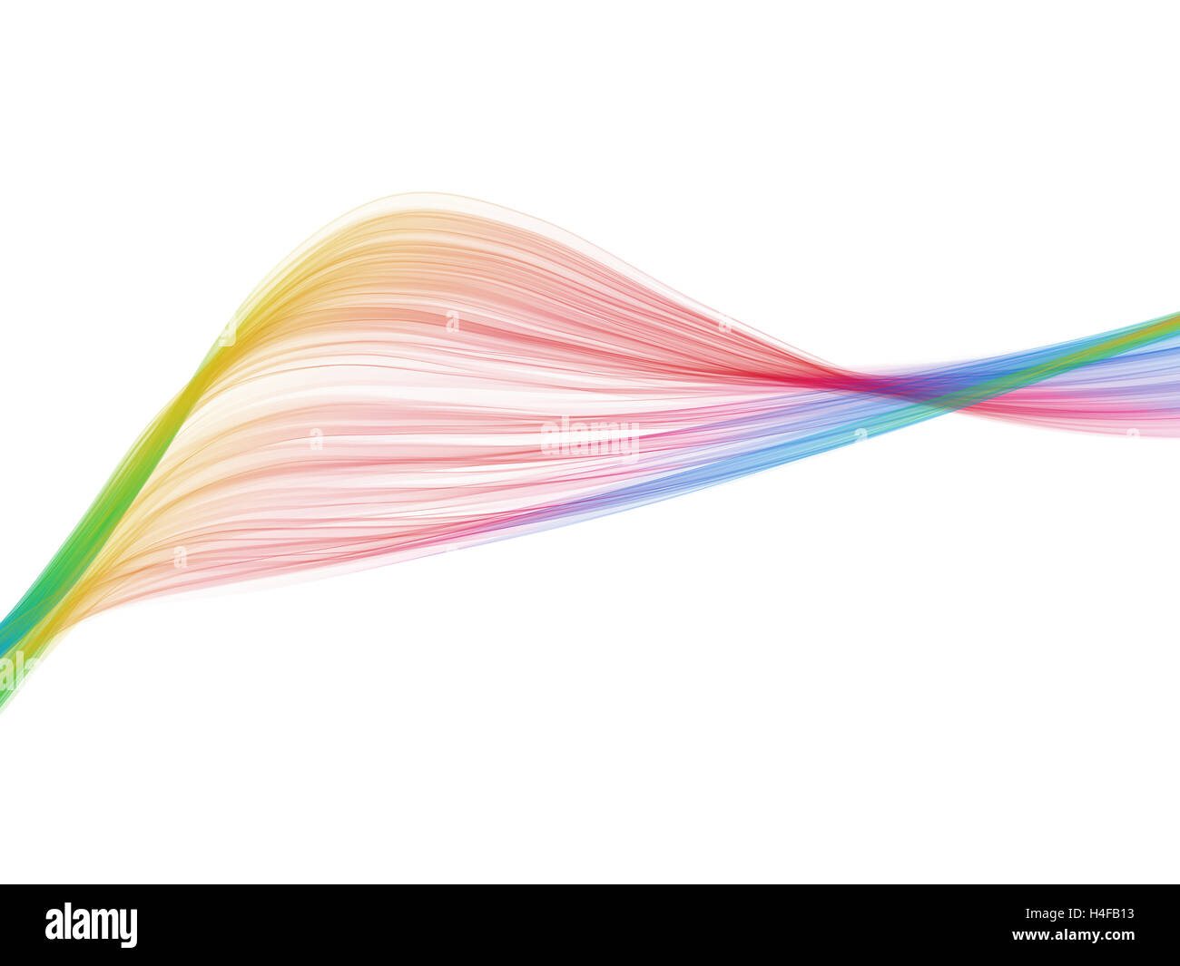 Spectrum color wave isolated on a white background Stock Photo - Alamy