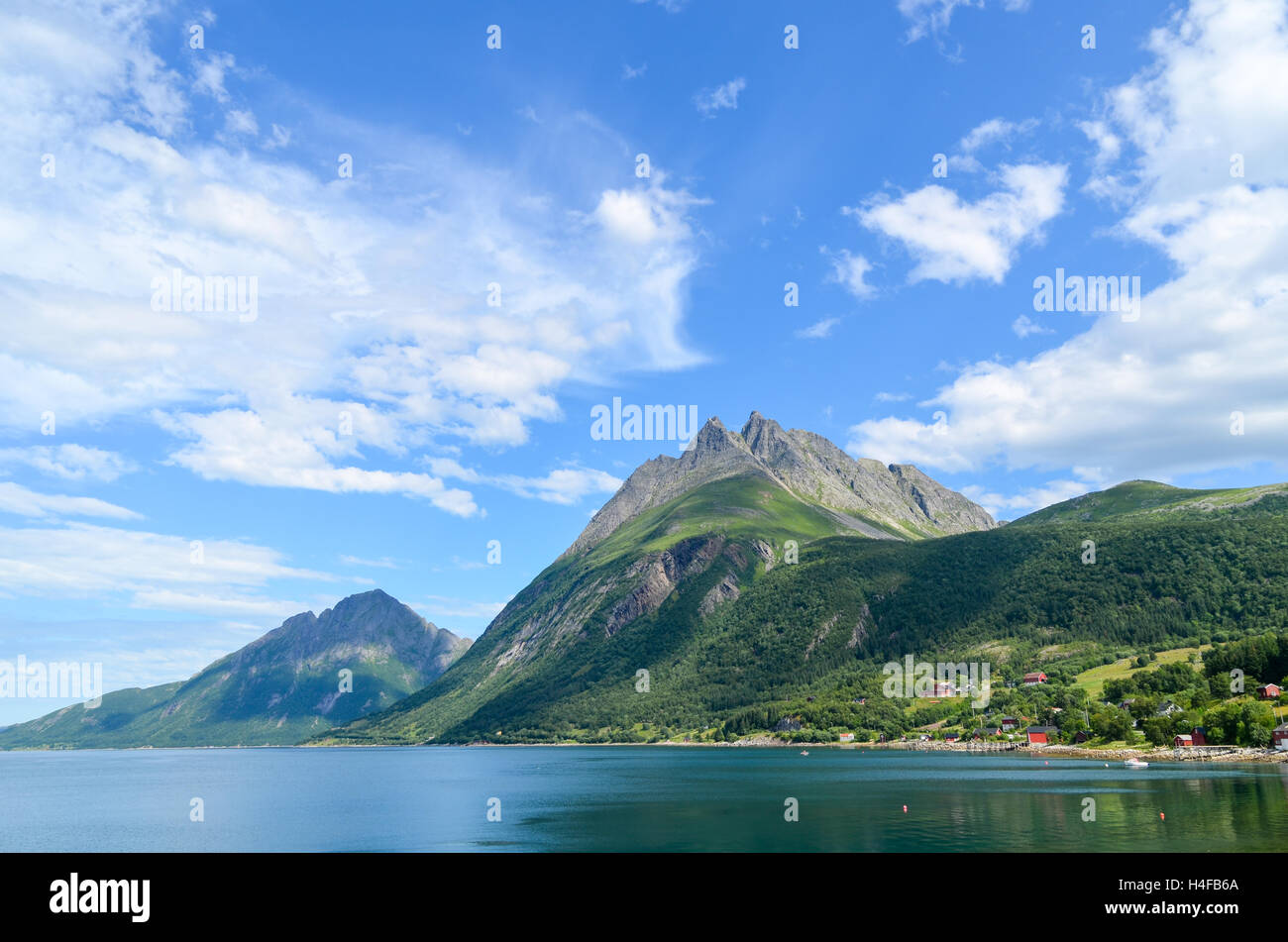 Northern Norway outdoors, fjords and mountains (Liatinden) Stock Photo