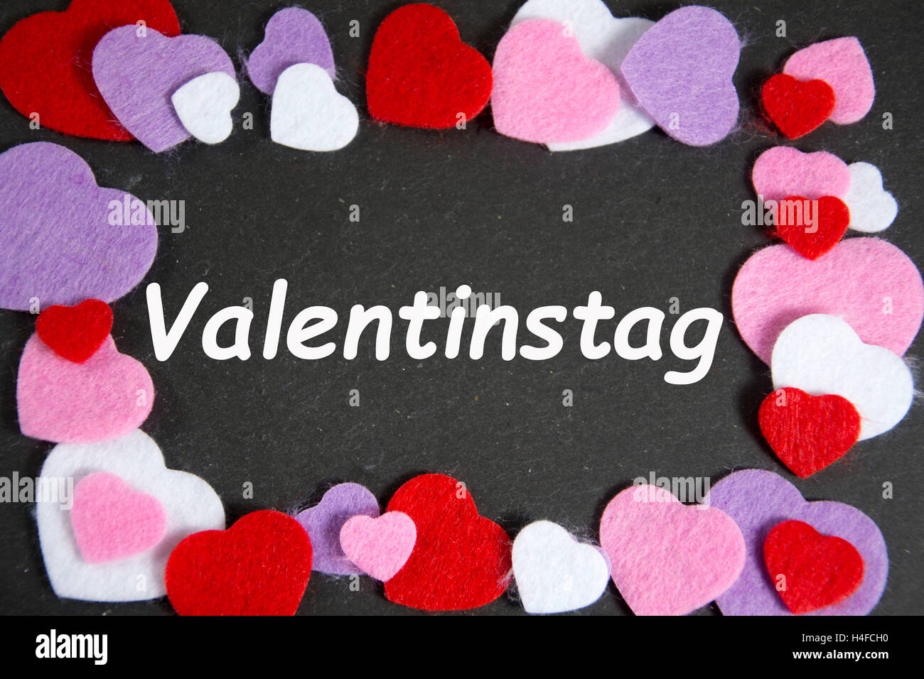 Valentinstag - the germanw word for Valentine´s Day Stock Photo