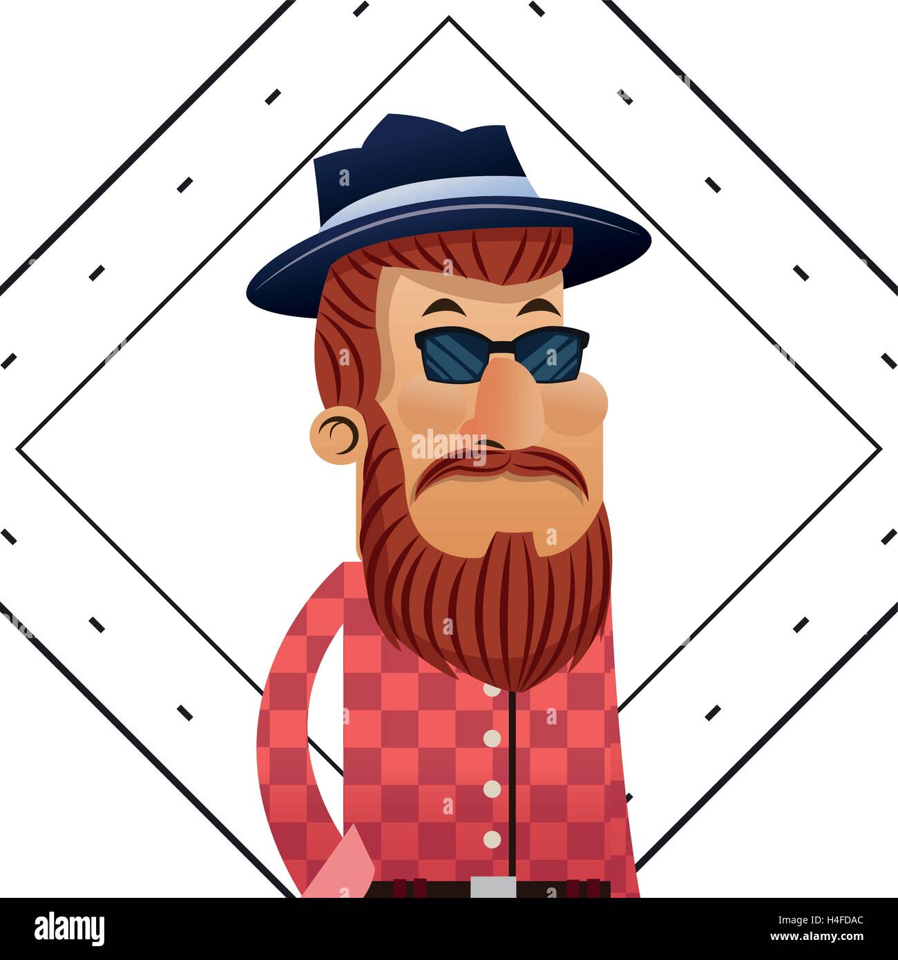 Hipster man cartoon design Stock Vector Image & Art - Alamy