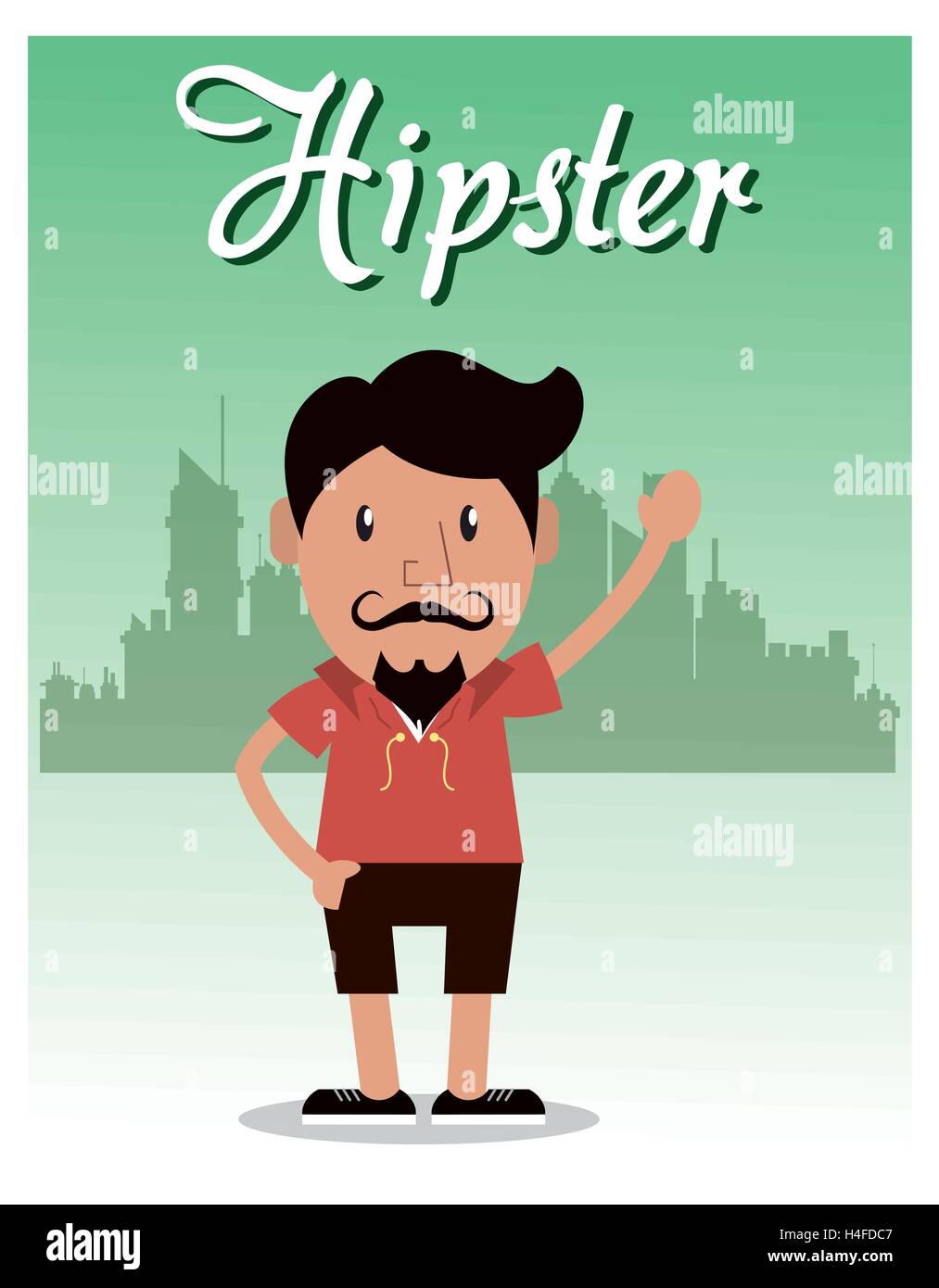 Hipster man cartoon design Stock Vector Image & Art - Alamy