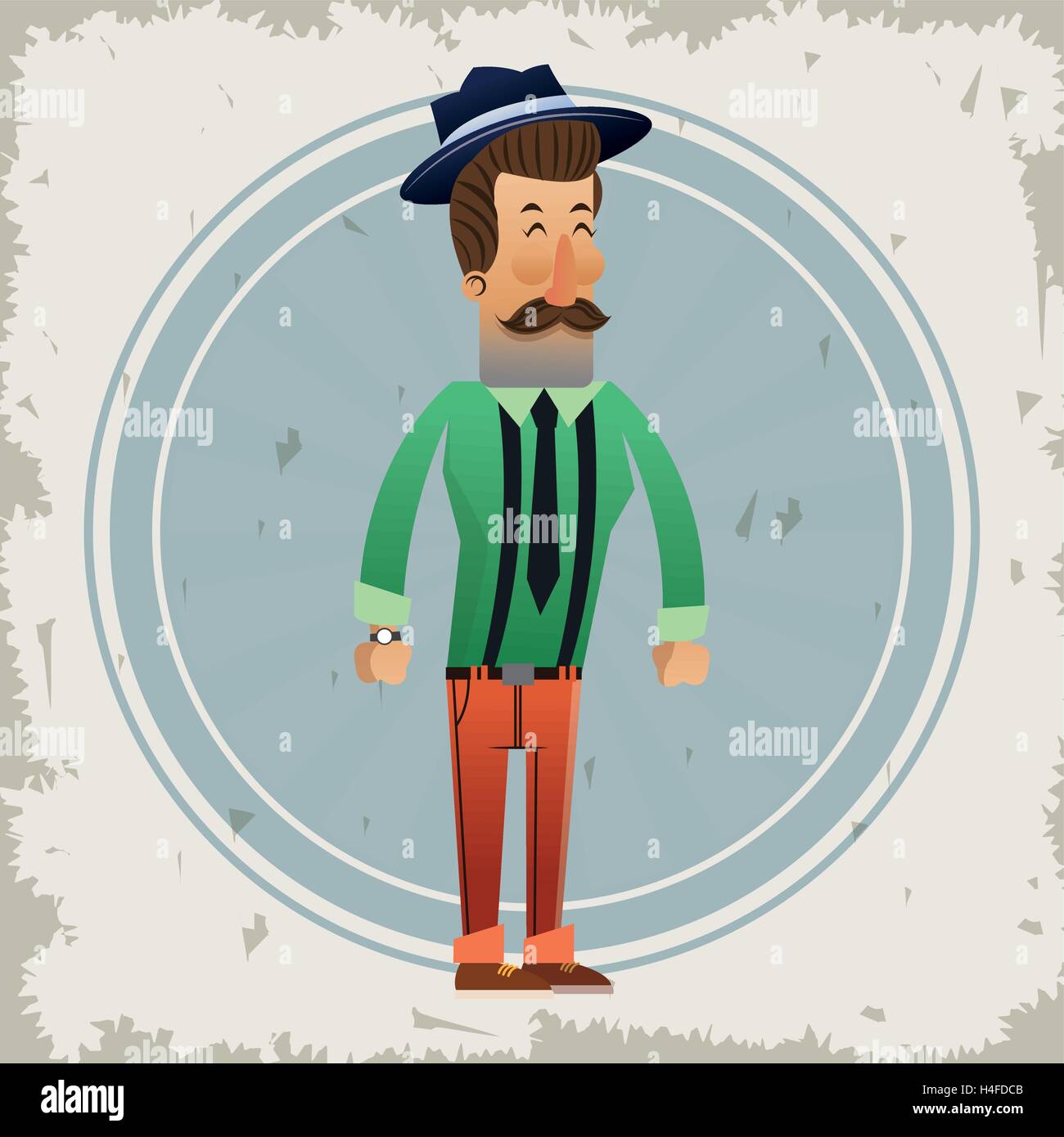 Hipster man cartoon design Stock Vector Image & Art - Alamy
