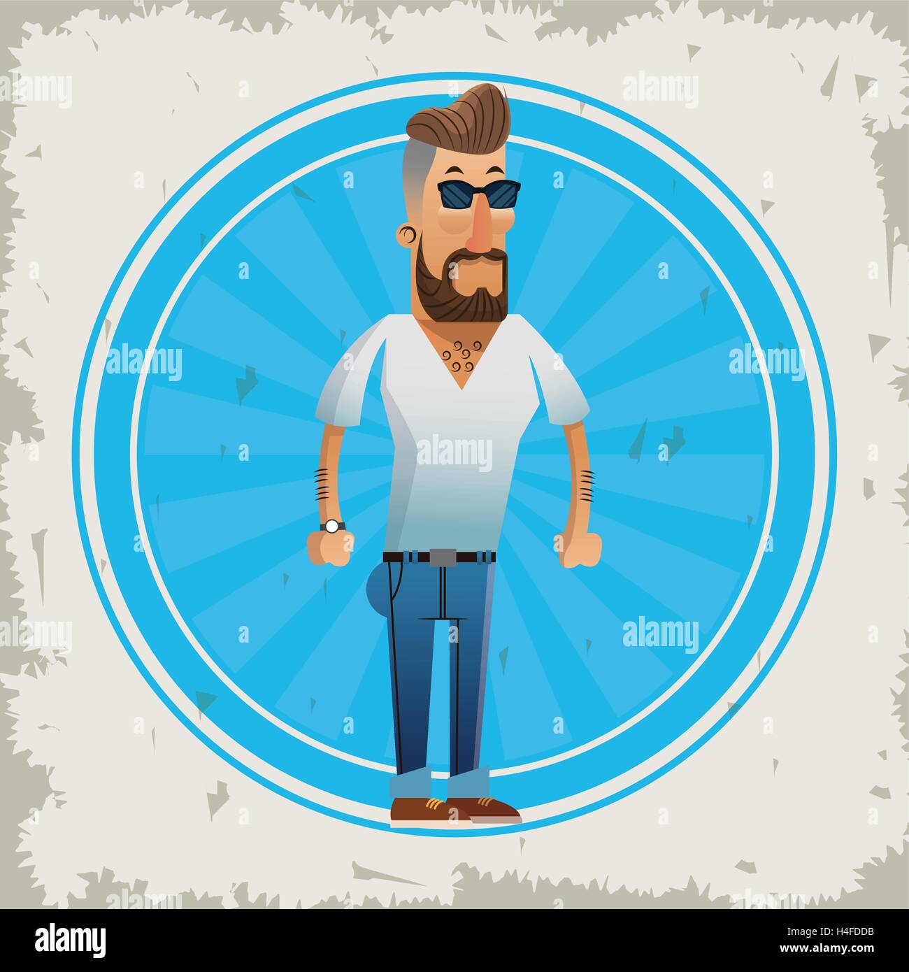 Hipster man cartoon design Stock Vector Image & Art - Alamy