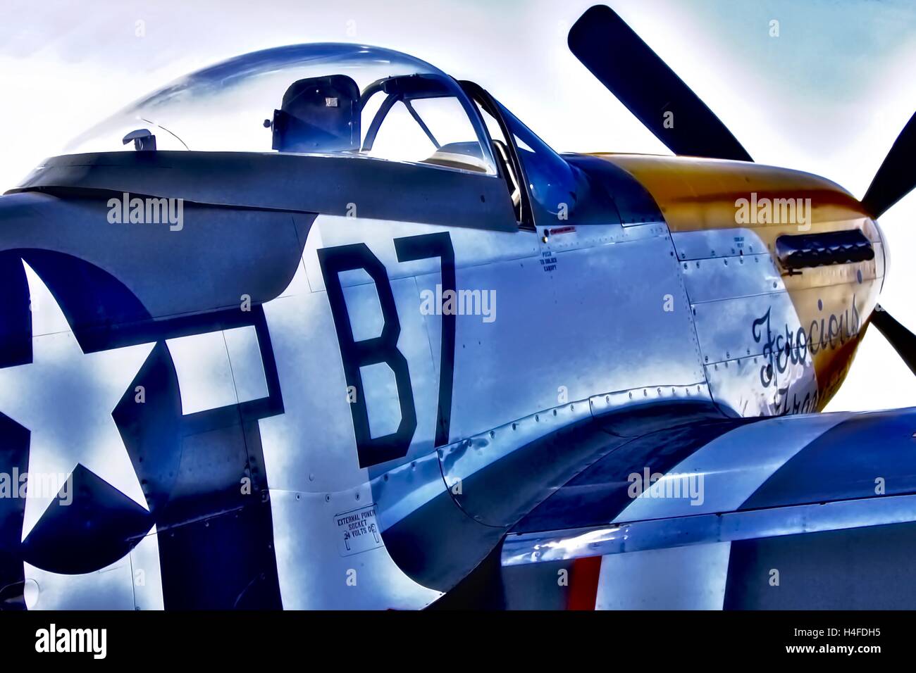 North American P-51D Mustang nicknamed Ferocious Frankie Stock Photo