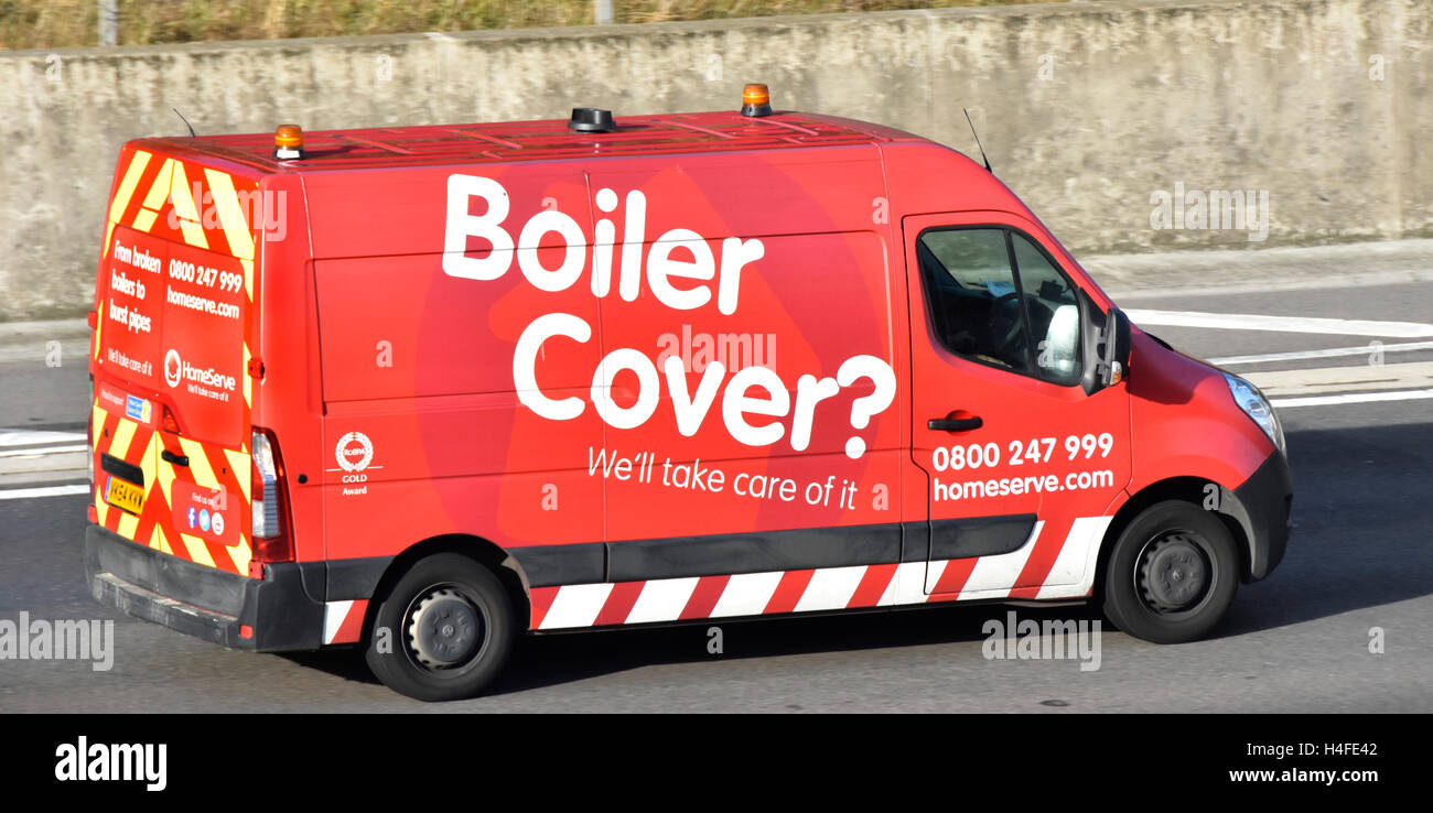 Boiler Cover van operated by Homeserve home assistance providers for
