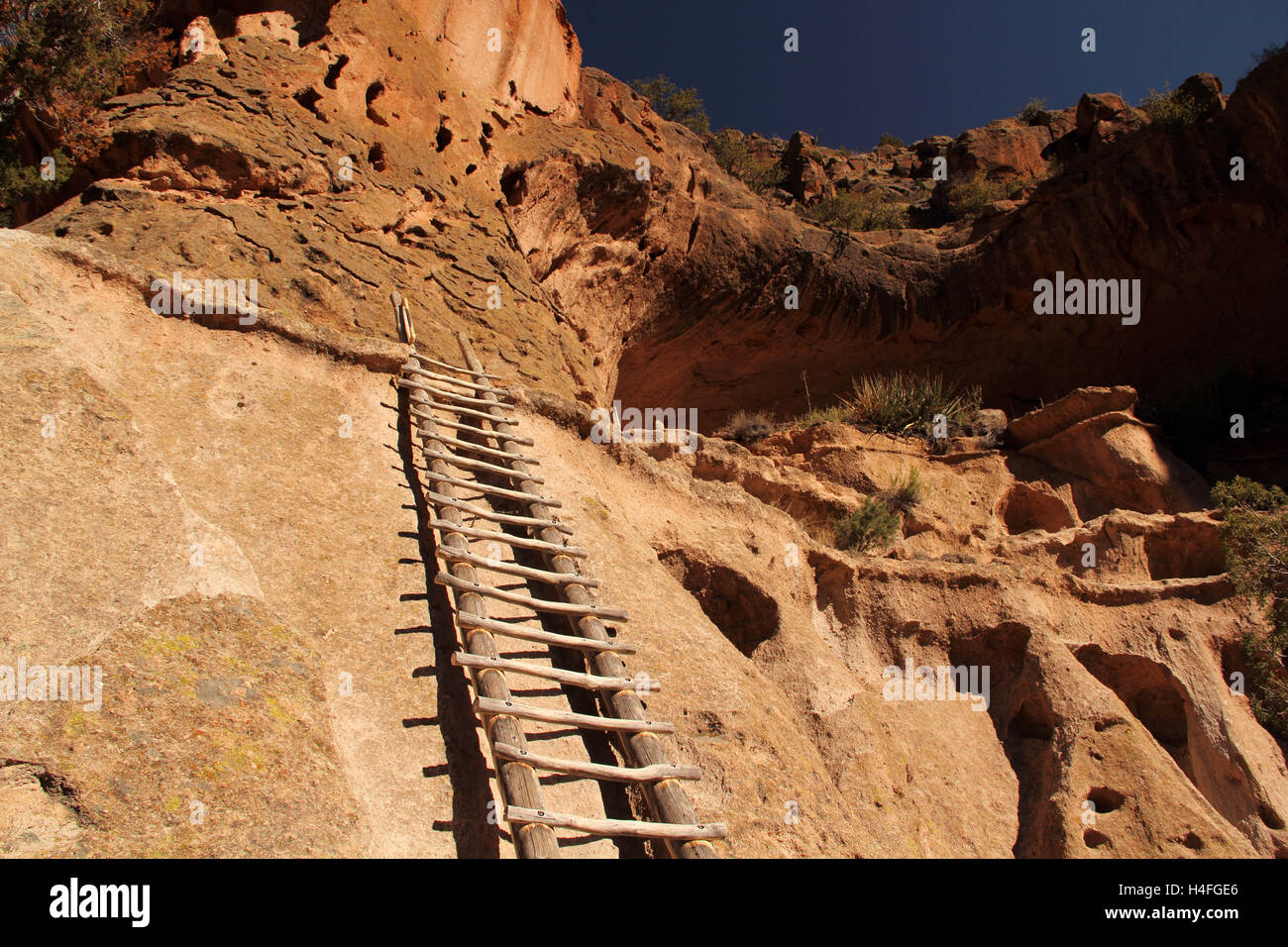 Bandelier National Monument, site of an ancient Anasazi community in the state of New Mexico Stock Photo