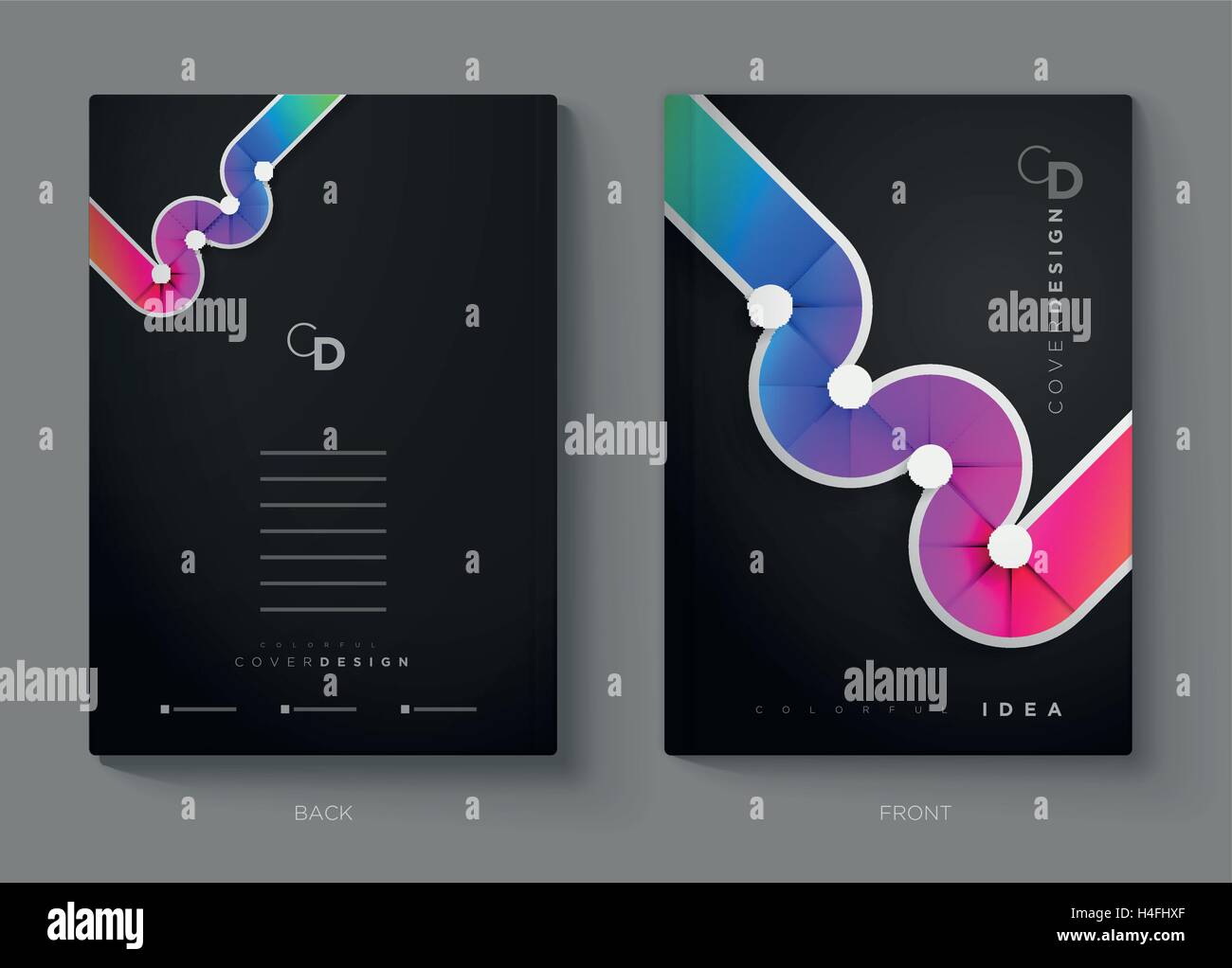 vector annual report brochure flyer or booklet cover design stock