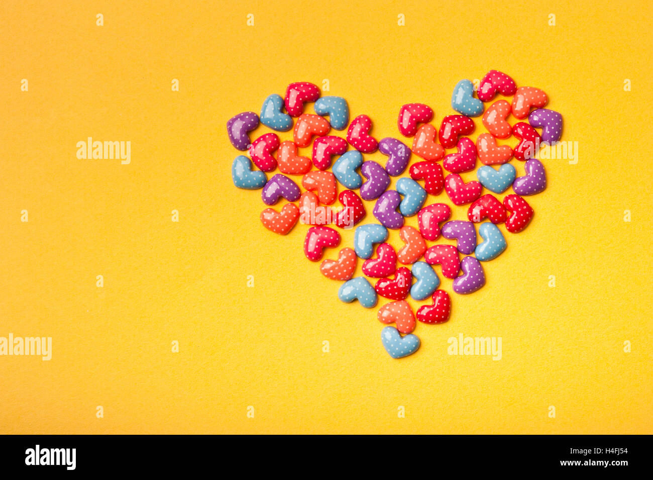 heart shape with confetti, love concept Stock Photo
