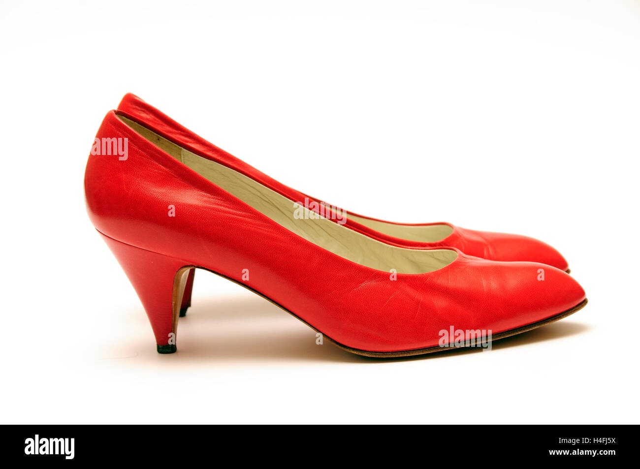 red female shoes Stock Photo