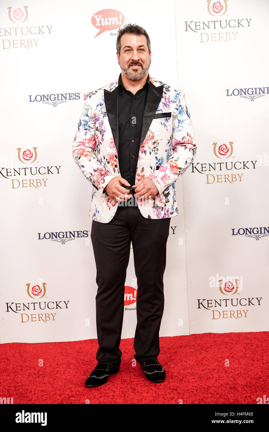 Joey Fatone former member of the boy band One Direction livened up the Red Carpet Stock Photo